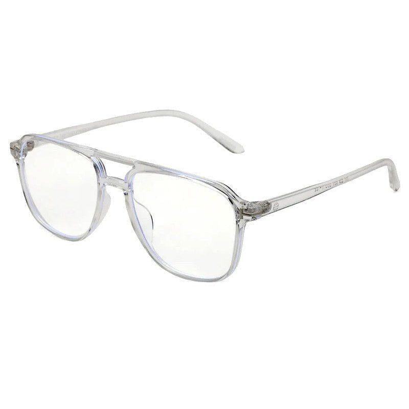 Aegira Transparent Small Full Rim Square Computer Glasses for Men & Women — Hashtag Eyewears