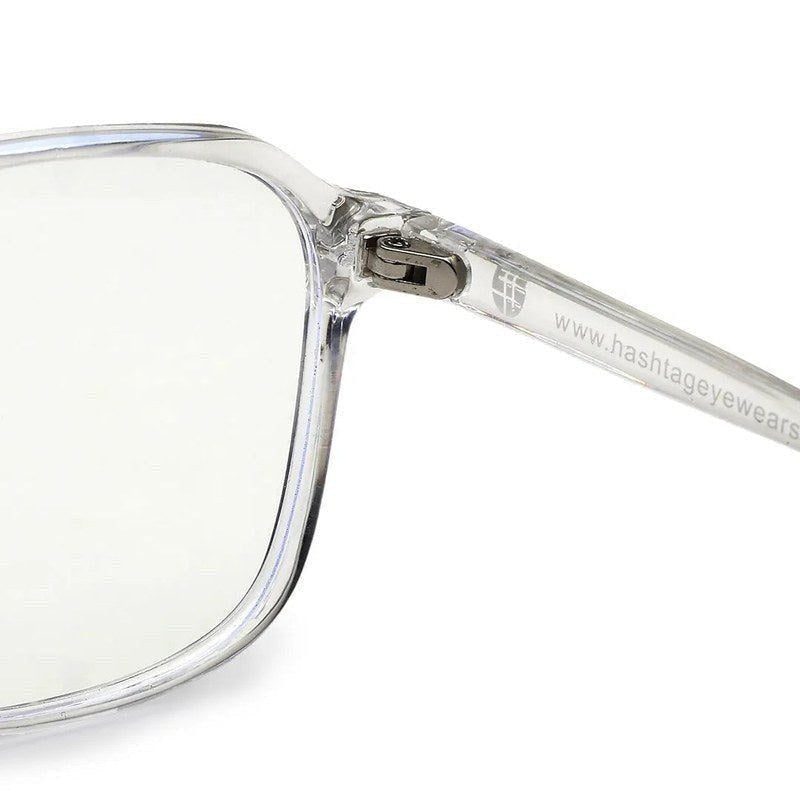 Aegira Transparent Small Full Rim Square Computer Glasses for Men & Women — Hashtag Eyewears