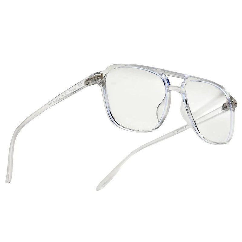 Aegira Transparent Small Full Rim Square Computer Glasses for Men & Women — Hashtag Eyewears