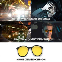 Aerion Black Small Full Rim Round Clip-on for Men — Hashtag Eyewears