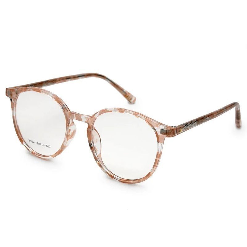 Aerion | Pink Texture Small Full Rim Round Clip-on for Men [Clip-on]