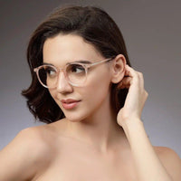 Aerion Pink Texture Small Full Rim Round Clip-on for Men — Hashtag Eyewears