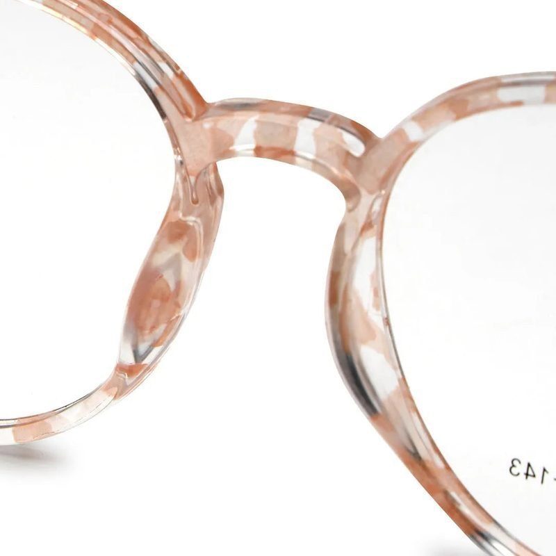Aerion Pink Texture Small Full Rim Round Clip-on for Men — Hashtag Eyewears