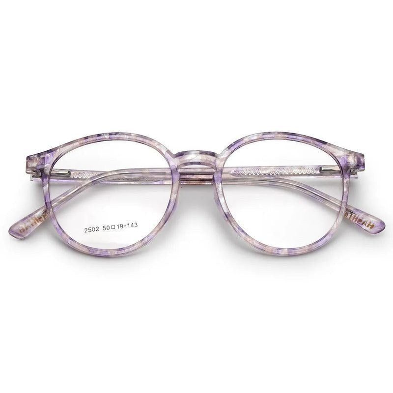 Aerion Purple Texture Small Full Rim Round Clip-on for Men — Hashtag Eyewears