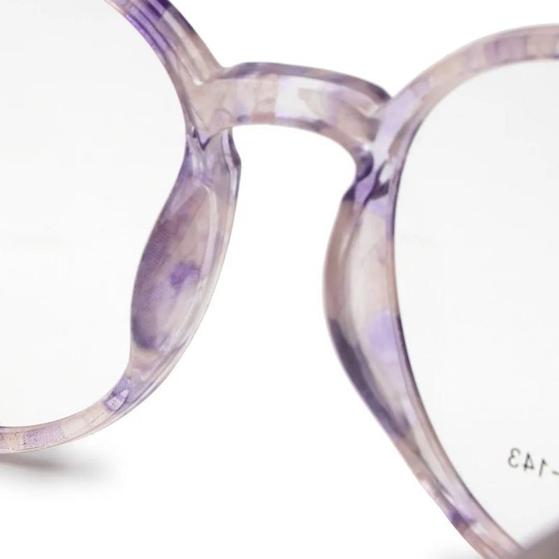 Aerion Purple Texture Small Full Rim Round Clip-on for Men — Hashtag Eyewears