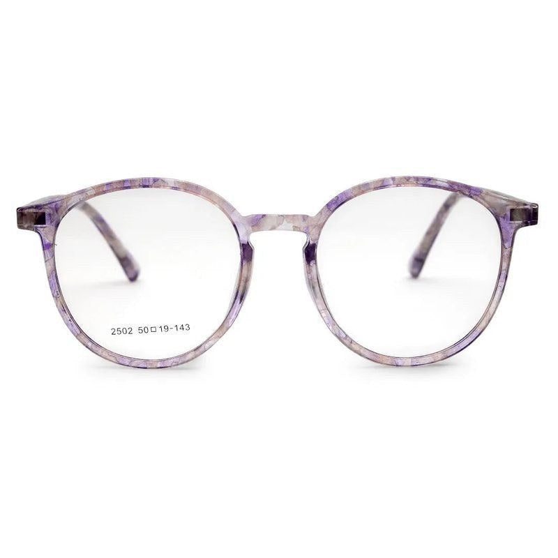 Aerion Purple Texture Small Full Rim Round Clip-on for Men — Hashtag Eyewears
