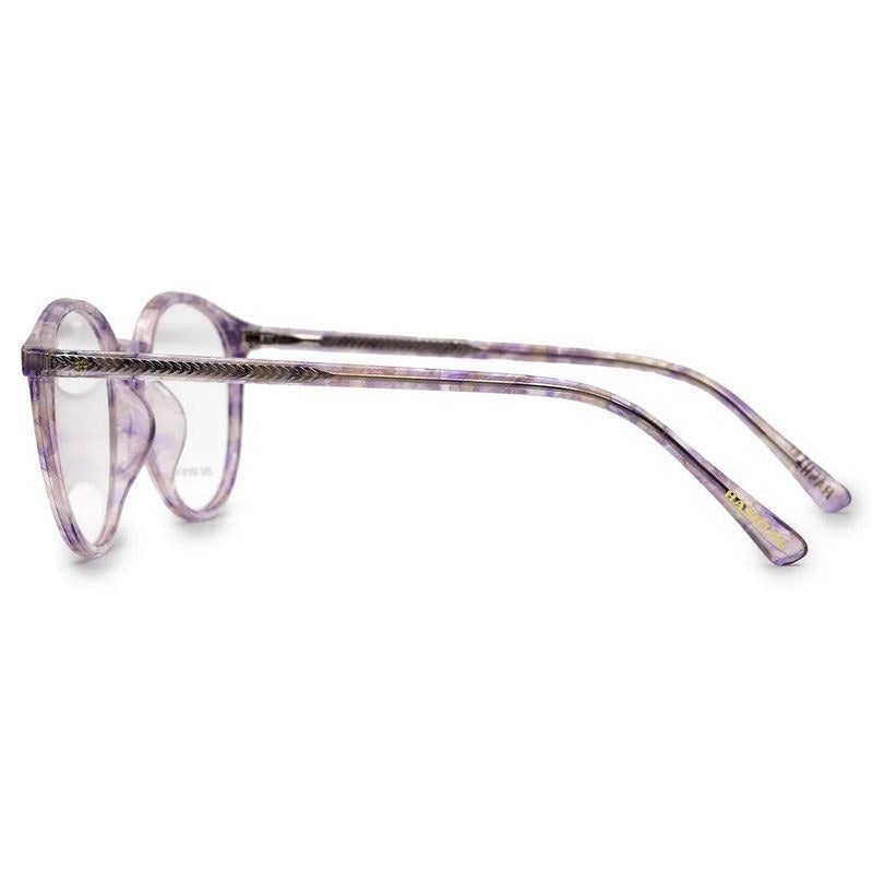 Aerion Purple Texture Small Full Rim Round Clip-on for Men — Hashtag Eyewears
