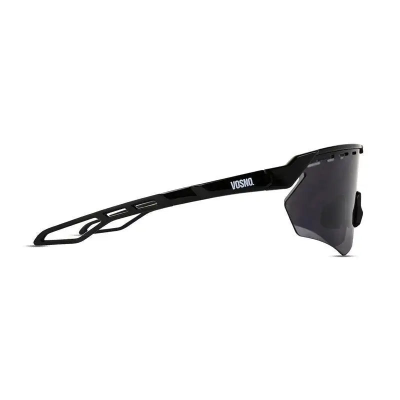 Aero | Black Extra-Large Half Rim Shield Sports Sunglasses for Men & Women [UV-protected]