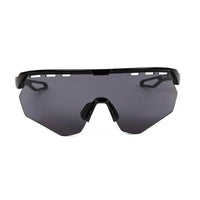 Aero | Black Extra-Large Half Rim Shield Sports Sunglasses for Men & Women [UV-protected]