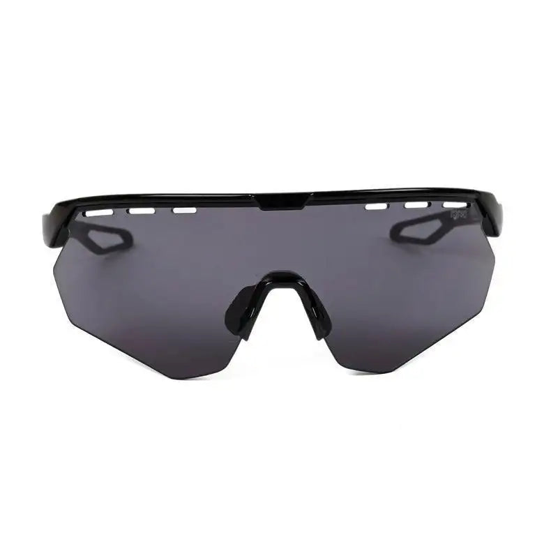 Aero | Black Extra-Large Half Rim Shield Sports Sunglasses for Men & Women [UV-protected]