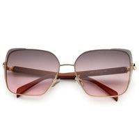 Aethera Brown Oversized Full Rim Rectangle Sunglasses for Women — Hashtag Eyewears