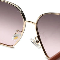 Aethera Brown Oversized Full Rim Rectangle Sunglasses for Women — Hashtag Eyewears
