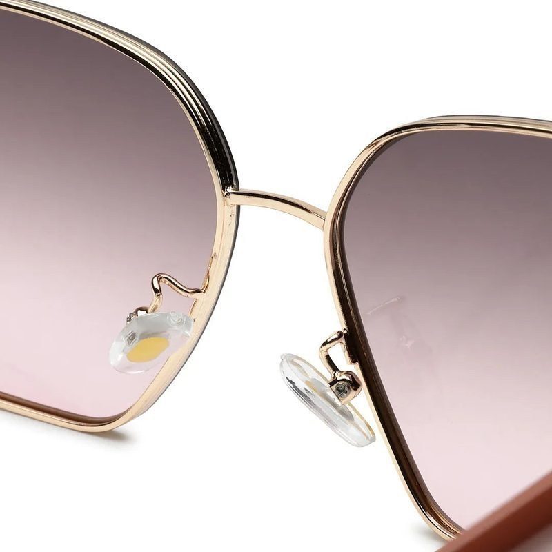 Aethera Brown Oversized Full Rim Rectangle Sunglasses for Women — Hashtag Eyewears