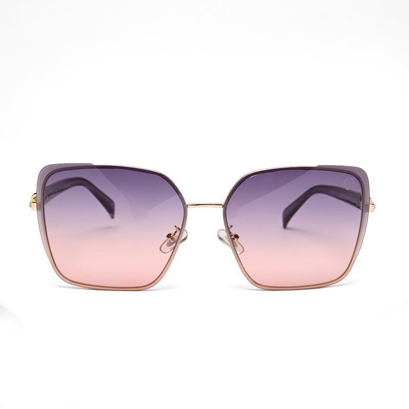 Aethera Golden Oversized Full Rim RECTANGLE Sunglasses for Women — Hashtag Eyewears