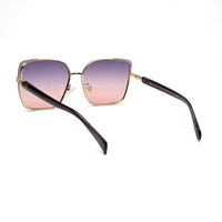 Aethera Golden Oversized Full Rim RECTANGLE Sunglasses for Women — Hashtag Eyewears