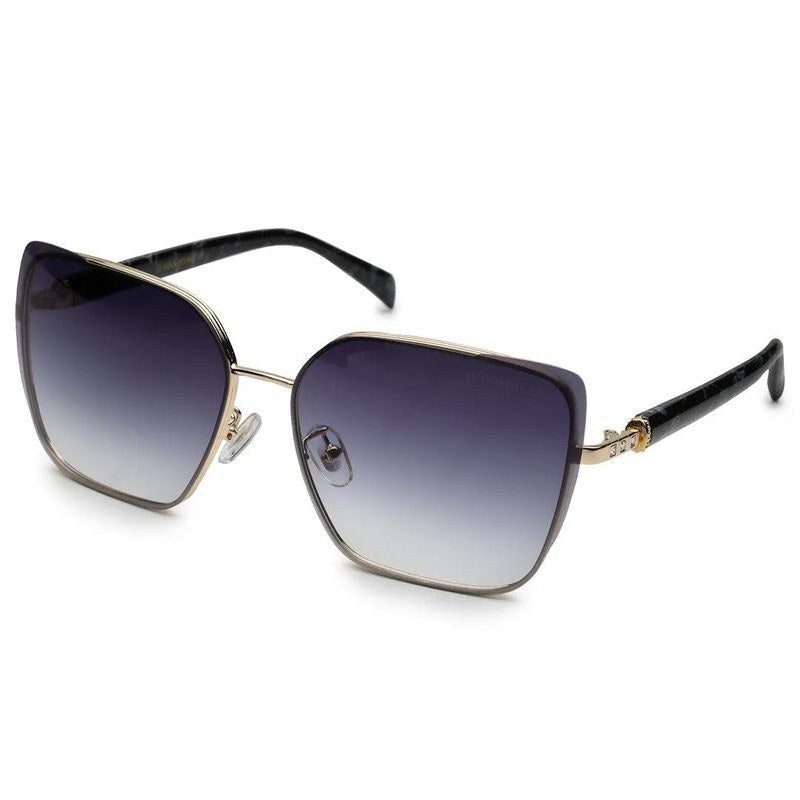 Aethera Gradient Black Oversized Full Rim Rectangle Sunglasses for Women — Hashtag Eyewears