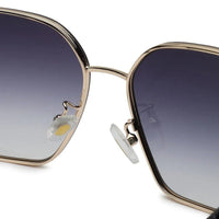 Aethera Gradient Black Oversized Full Rim Rectangle Sunglasses for Women — Hashtag Eyewears
