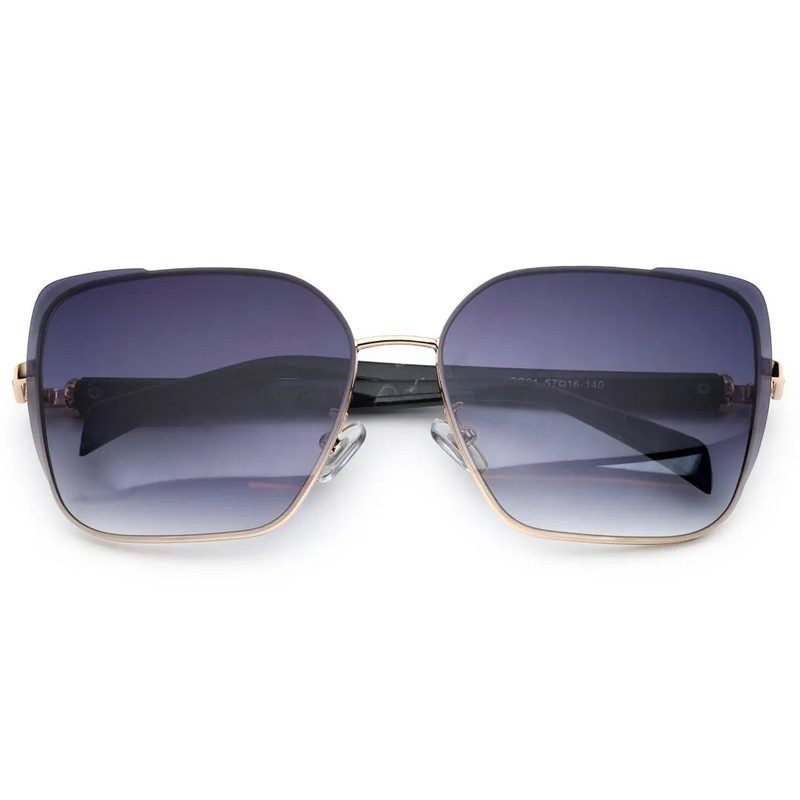 Aethera Gradient Black Oversized Full Rim Rectangle Sunglasses for Women — Hashtag Eyewears