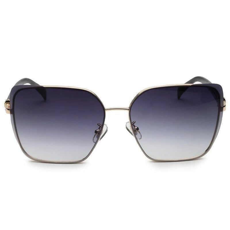 Aethera Gradient Black Oversized Full Rim Rectangle Sunglasses for Women — Hashtag Eyewears