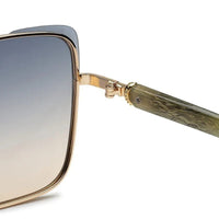 Aethera Gradient Blue & Pink Oversized Full Rim Rectangle Sunglasses for Women — Hashtag Eyewears