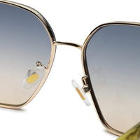 Aethera Gradient Blue & Pink Oversized Full Rim Rectangle Sunglasses for Women — Hashtag Eyewears