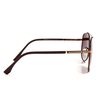 Ambience Gradient Brown Large Full Rim Aviator Sunglasses for Men & Women — Hashtag Eyewears