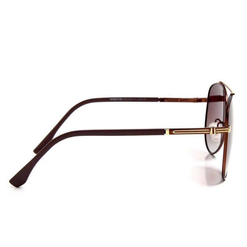 Ambience Gradient Brown Large Full Rim Aviator Sunglasses for Men & Women — Hashtag Eyewears
