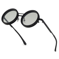 APERTURE Black Large Full Rim Round Sunglasses for Men & Women — Hashtag Eyewears