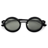 APERTURE Black Large Full Rim Round Sunglasses for Men & Women — Hashtag Eyewears