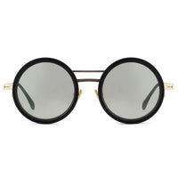 APERTURE Golden & Black Large Full Rim Round Sunglasses for Men & Women — Hashtag Eyewears