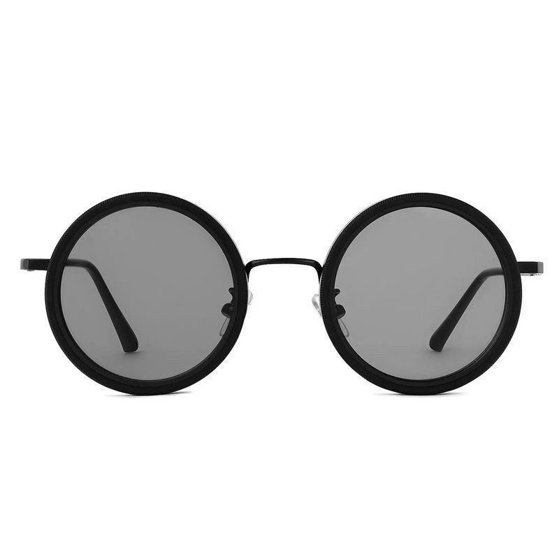 APERTURE SB Black Large Full Rim Round Sunglasses for Men & Women — Hashtag Eyewears