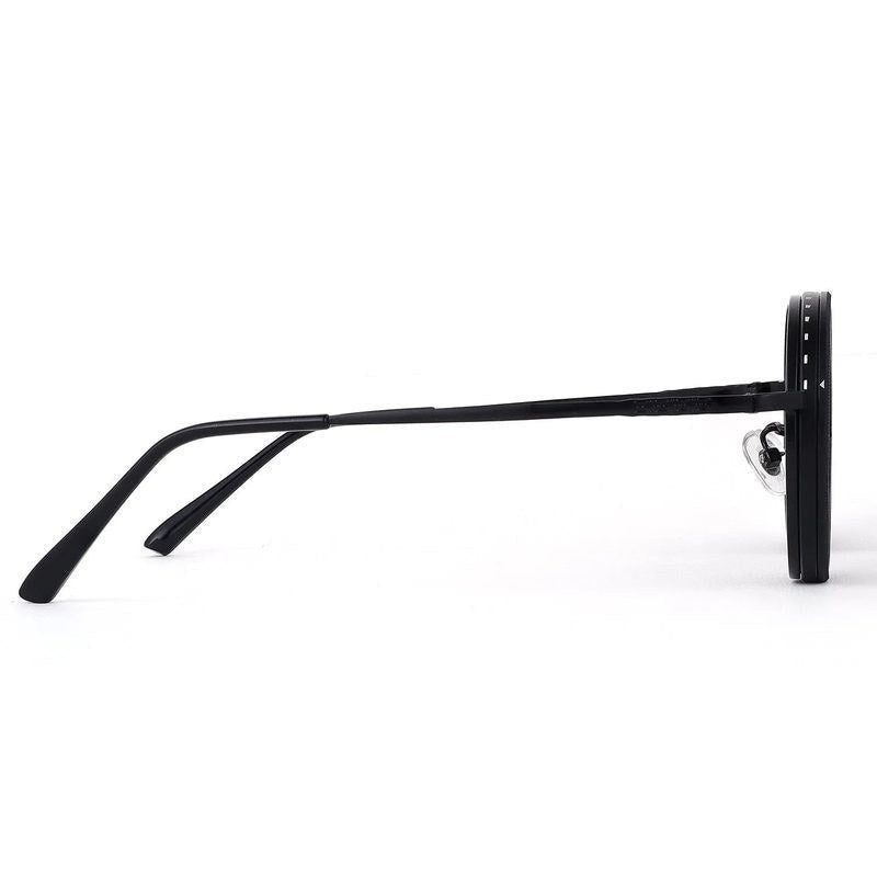 APERTURE SB Black Large Full Rim Round Sunglasses for Men & Women — Hashtag Eyewears