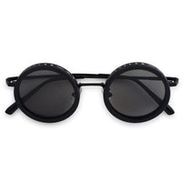 APERTURE SB Black Large Full Rim Round Sunglasses for Men & Women — Hashtag Eyewears