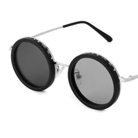APERTURE SB Silver & Black Large Full Rim Round Sunglasses for Men & Women — Hashtag Eyewears