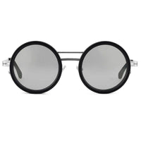 APERTURE Silver & Black Large Full Rim Round Sunglasses for Men & Women — Hashtag Eyewears