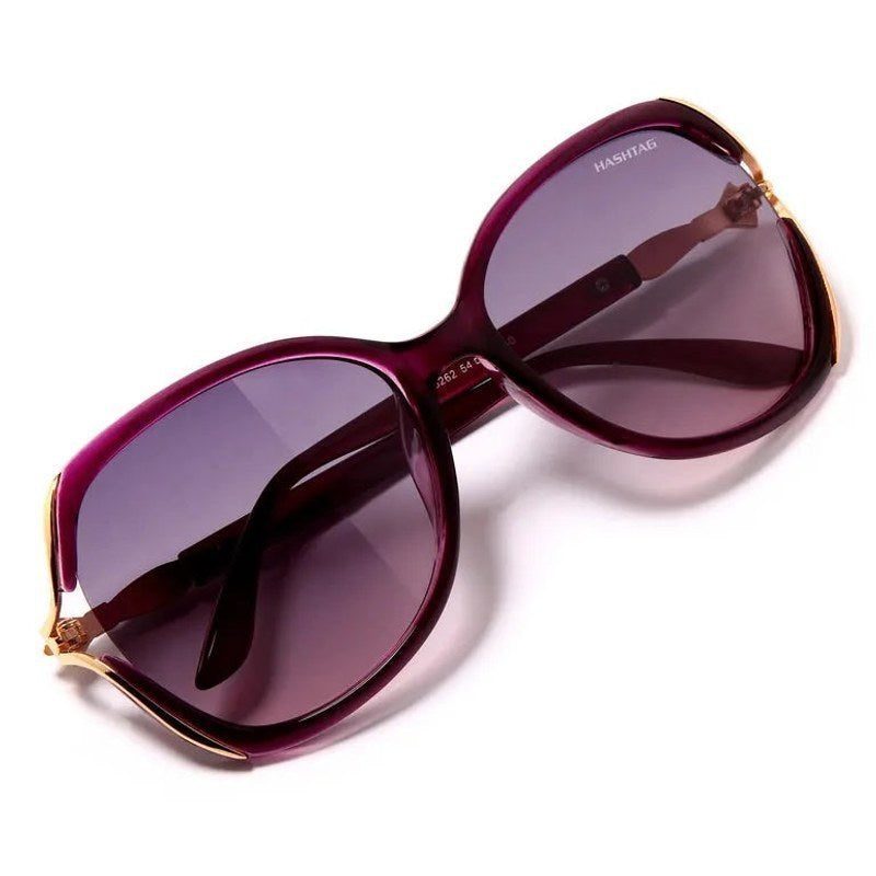 Arcadia | Purple Medium Full Rim Butterfly Sunglasses for Women [Polarized]