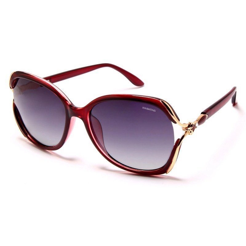 Arcadia Red Medium Full Rim Butterfly Sunglasses for Women — Hashtag Eyewears