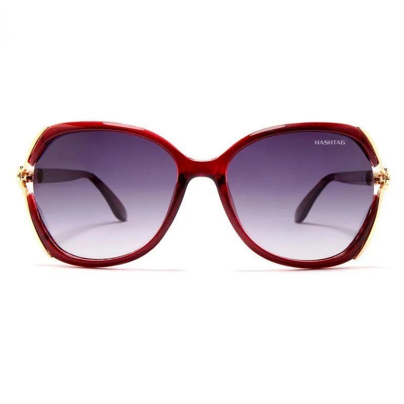 Arcadia Red Medium Full Rim Butterfly Sunglasses for Women — Hashtag Eyewears