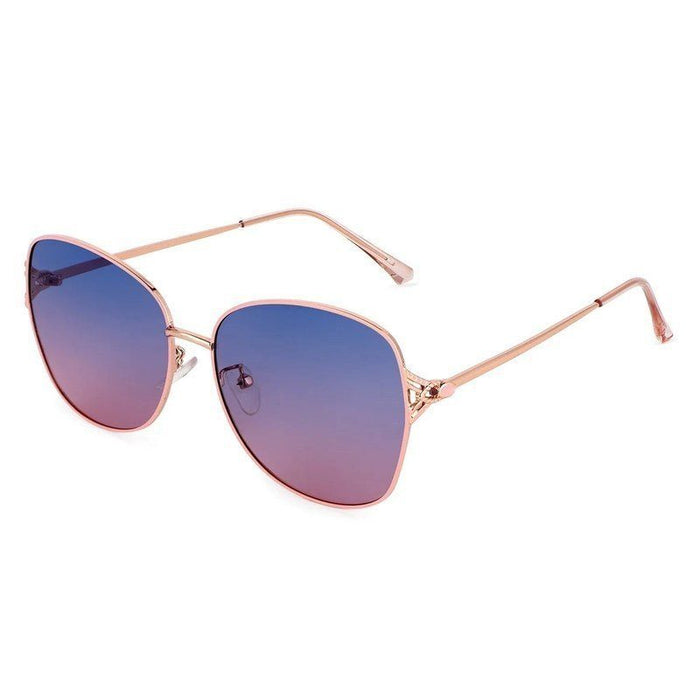 Arcanum | Gradient Blue & Pink Medium Full Rim Butterfly Sunglasses for Women [Polarized]