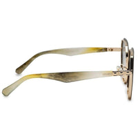 Arion Gradient Brown & Blue Oversized Full Rim Hexagonal Sunglasses for Women — Hashtag Eyewears