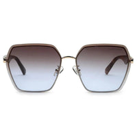 Arion Gradient Brown & Pink Oversized Full Rim Hexagonal Sunglasses for Women — Hashtag Eyewears