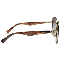 Arion Gradient Brown & Pink Oversized Full Rim Hexagonal Sunglasses for Women — Hashtag Eyewears