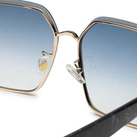 Arion Gradient Grey Oversized Full Rim Hexagonal Sunglasses for Women — Hashtag Eyewears