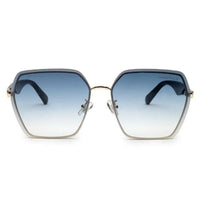 Arion Gradient Grey Oversized Full Rim Hexagonal Sunglasses for Women — Hashtag Eyewears