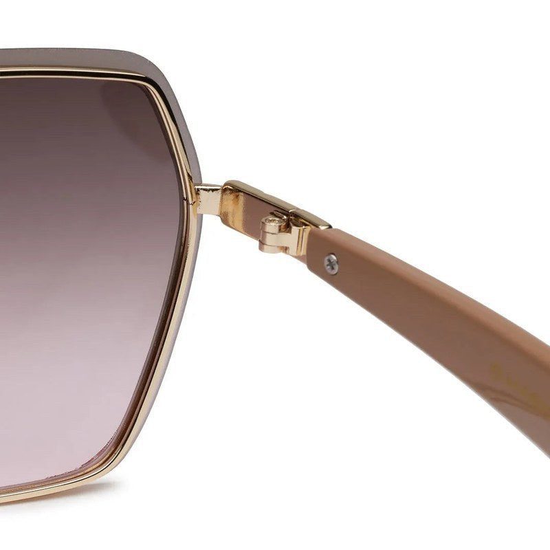 Arion Gradient Grey & Pink Oversized Full Rim Hexagonal Sunglasses for Women — Hashtag Eyewears