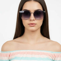 Arionis Gradient Black Oversized Full Rim Wayfarer Sunglasses for Women — Hashtag Eyewears