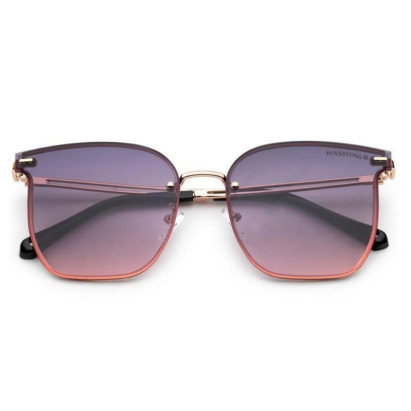 Arionis Gradient Blue & Pink Oversized Full Rim Wayfarer Sunglasses for Women — Hashtag Eyewears