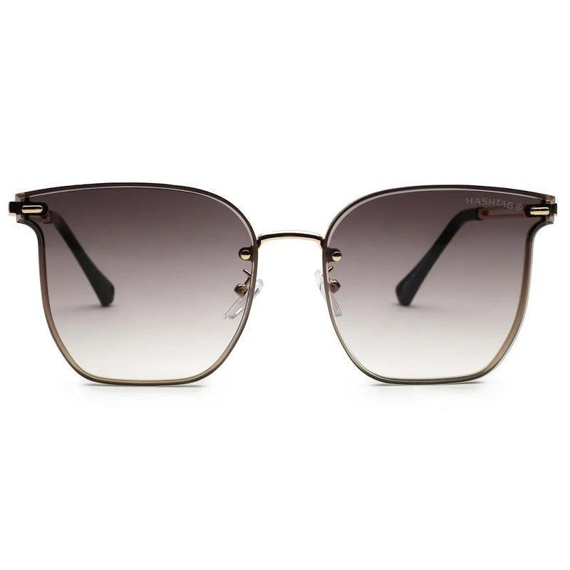 Arionis | Gradient Brown Oversized Full Rim Wayfarer Sunglasses for Women [UV-protected]