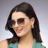 Arionis Gradient Brown Oversized Full Rim Wayfarer Sunglasses for Women — Hashtag Eyewears