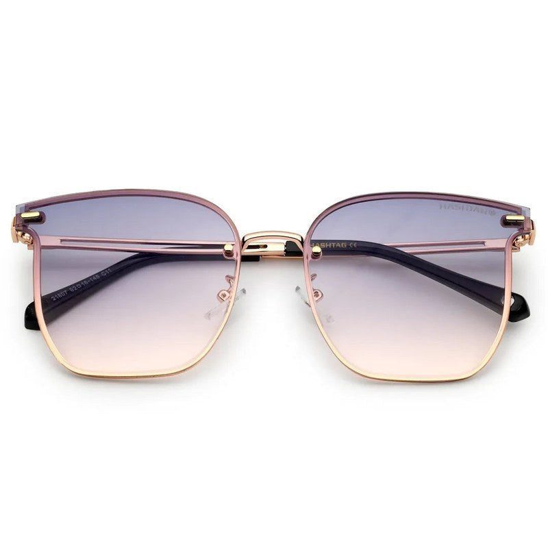 Arionis Gradient L.Blue & Pink Oversized Full Rim Wayfarer Sunglasses for Women — Hashtag Eyewears